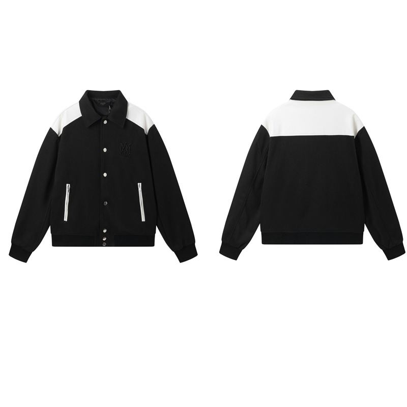 Versión correcta JBAMIRI hueso bordado impresión piloto chaqueta casual de los hombres y las mujeres uniforme béisbol invierno