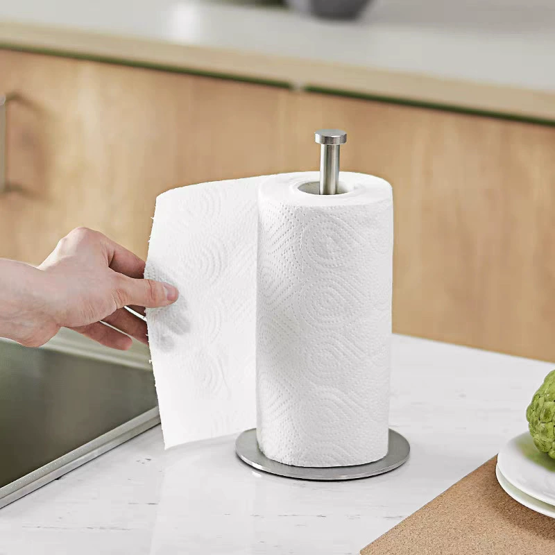 [Без отверстий кухонная столешница рулон纸架 вертикальная держатель салфетки раздвижной держатель нержавеющая сталь]