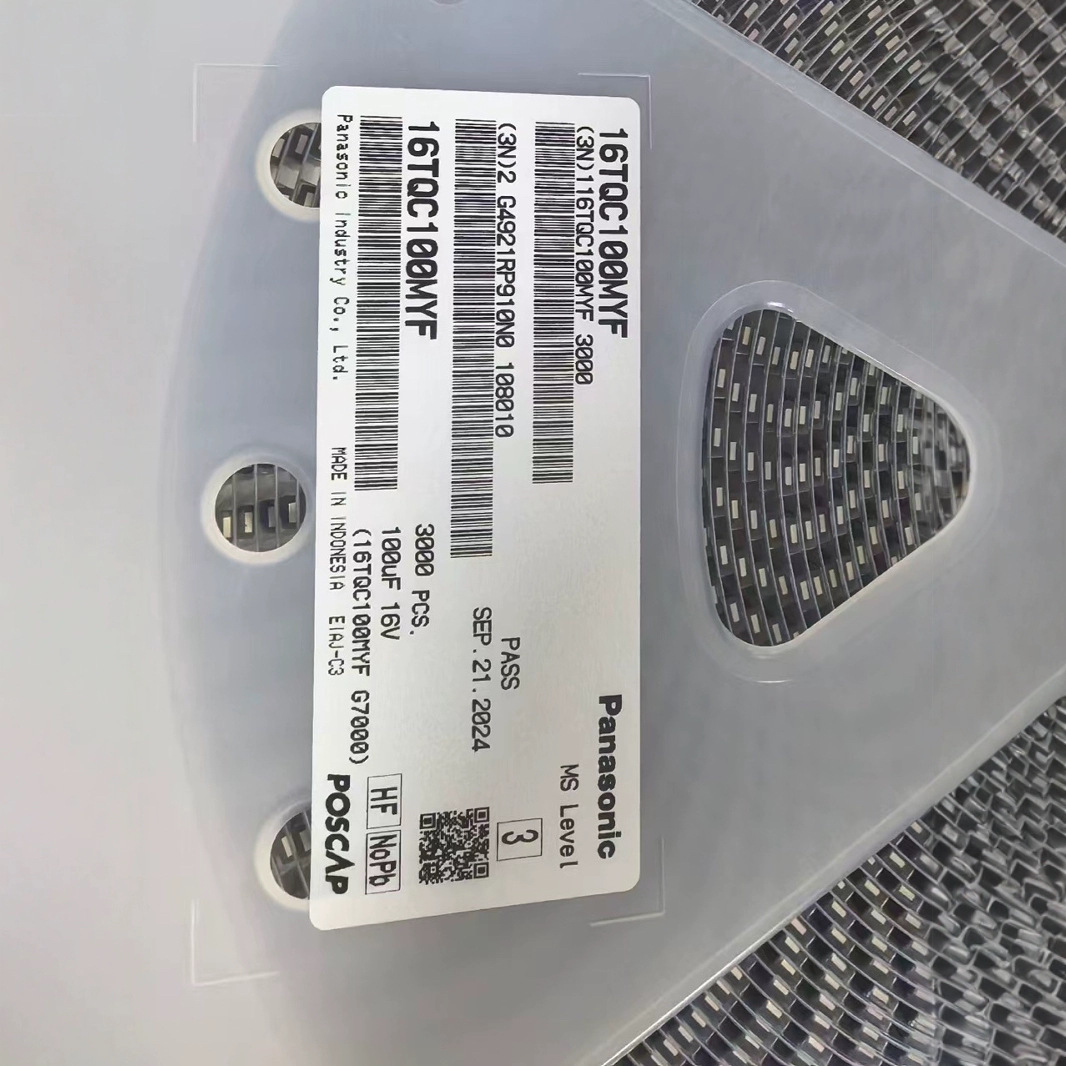 16TQC100MYF  100uF 16V 50毫欧100kHz 钽电容器