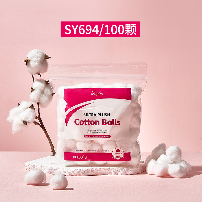 LMLTOP bola de algodón blanco desechable desengrasado, 200 bolas de algodón de cuidado de bordado de salón de belleza, suministro internacional exclusivo.