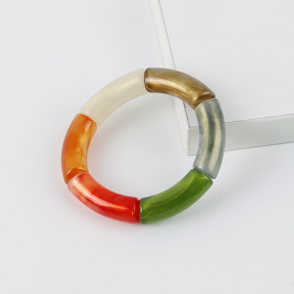 Holiday, Daily Occasion Retro Solid Color Acrylic Bangles Wholesale