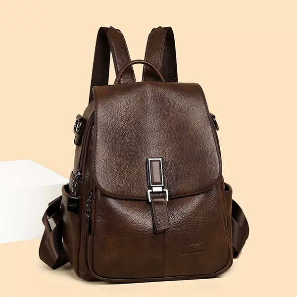 2024 New Women's Backpack, Casual Soft Leather Backpack, Fashionable Student School Bag, Large Capacity Outdoor Travel Bag