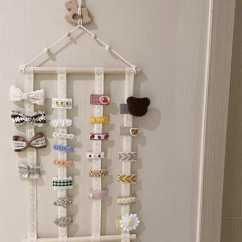 Hairpin Storage for Girls' Hair Accessories, Headbands, Hair Clips, Wall-Mounted Bathroom Wall Clip Display Rack, Hairpin Storage Wall-Mounted