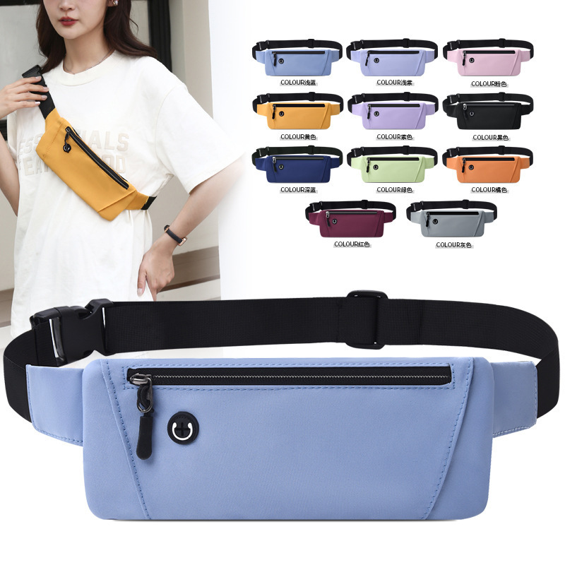 New Sports Waist Bag, Close-Fitting Running Mobile Phone Waist Bag, Multi-Functional Men's and Women's Marathon Fitness Equipment Belt Bag