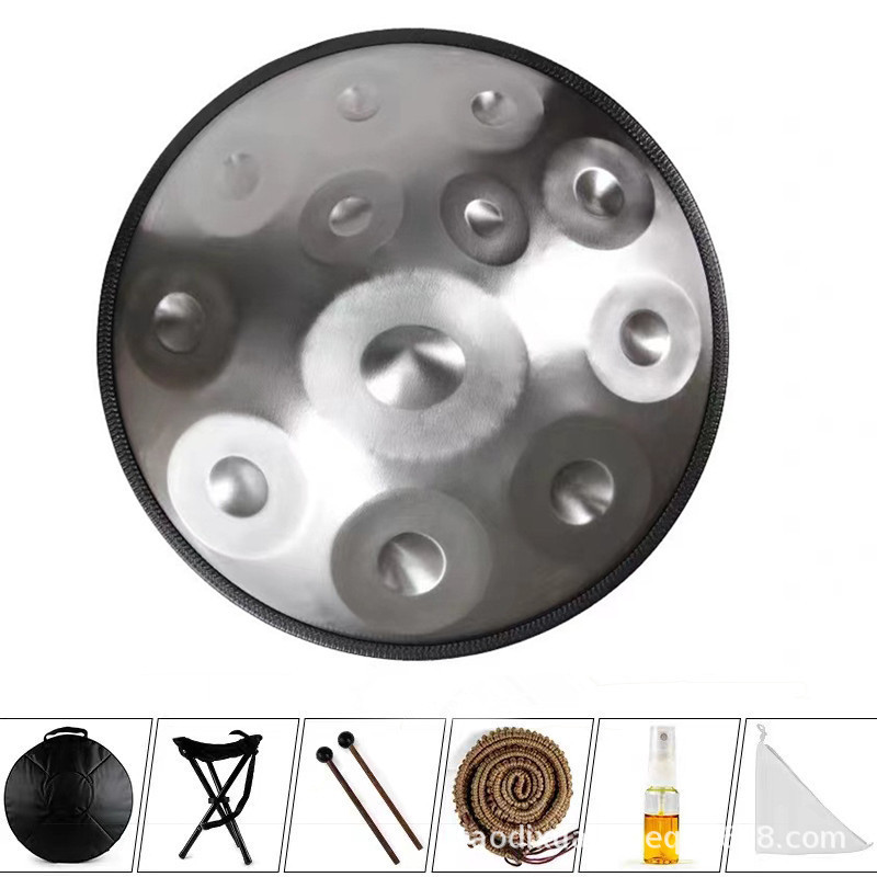 Instrumentos musicales Disco de mano Batería Handpan de grado profesional Disco de mano 440Hz 432HZ Tambor etéreo Tambor de lengua de acero Exclusión transfronteriza