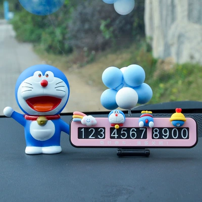 Nömrəli dayanma kartı – interior accessory car decoration temporary - pink-folding-card-smiling-cloud-dora-blue-ball-standing-dora