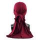 Cross-border hot sale high elastic hip hop headscarf trendy cool lace-up silky lace-up pirate hat closed toe cloak long tail hat