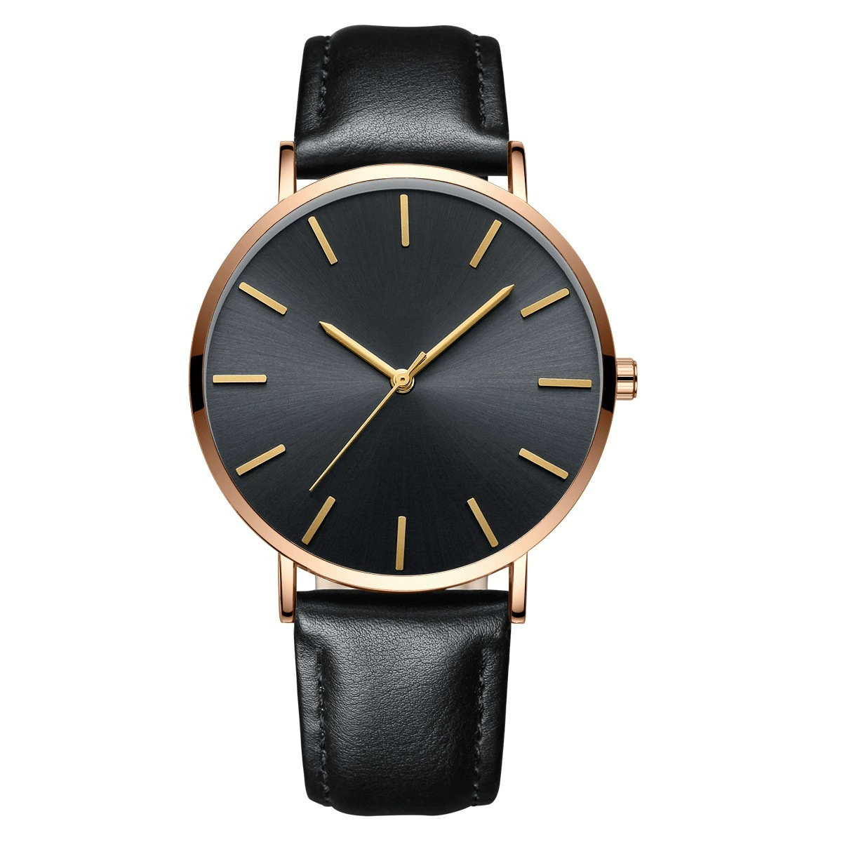 Fashionable Ultra-Thin Quartz Watch with Elegant Design and Pointer+Digital Display for Men
