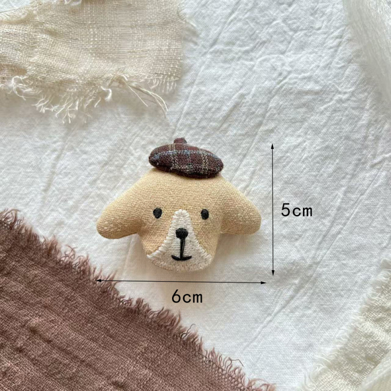新款日系卡通布艺公仔头饰品配件可爱小动物毛绒胸针衣服鞋袜辅料|undefined
