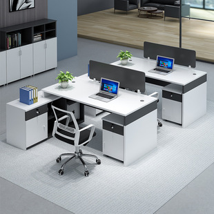 Staff Desk Staff Station 4-person Office Screen Station Financial Office Desk and Chair Combination Card Holds Single Person