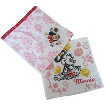 出口日本色织提花浮雕无捻割绒活性印花米妮小方巾童巾汗巾口水巾