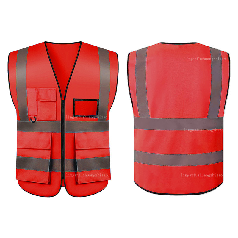 Chaleco de Seguridad Reflectante Multibolsillos para Construcción y Tráfico