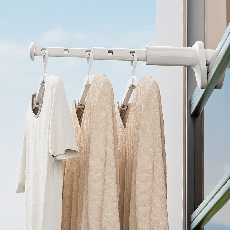 Multifunctional Clothes Drying Rack, Foldable, No-Drill, Dormitory Clothes Hanger, Travel and Business Trip Window/Balcony Clothes Drying Gadget