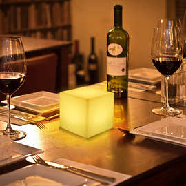 LED酒吧夜店桌灯ins餐厅创意七彩台号醒目灯户外方形氛围装饰台灯