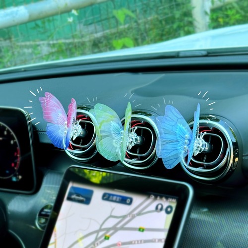 New Creative Moving Butterfly Car Center Console Vent Car Decor Ornament Healing Series Car Interior Item