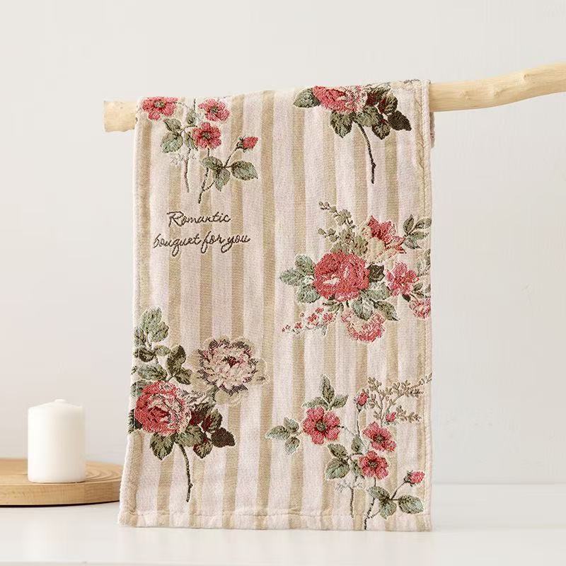 Washed cotton children's towel--little rose / 25*50cm