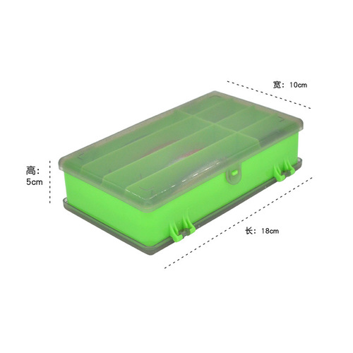 [Manufacturer wholesale] Five-color transparent plastic lure box lure fishing gear accessories tools double-sided thirteen grid bait box