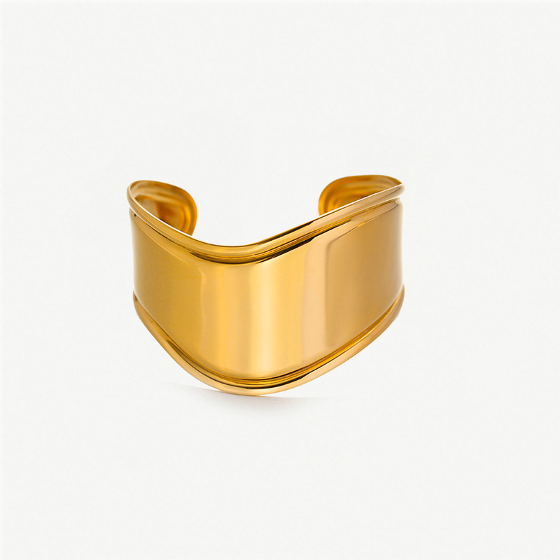 Mujeres de alta calidad pulsera de acero inoxidable de estilo europeo y americano de moda transfronteriza pulsera de acero de titanio