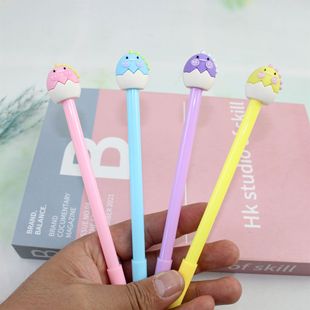 Creative egg dinosaur cute soft rubber head simple cute examination pen online celebrity ins fresh gel pen