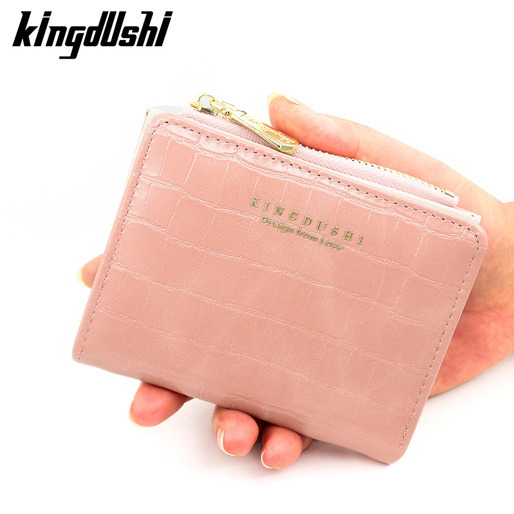 Nueva billetera de moda simple de piedra con cremallera bolso de cambio bolso de color caramelo mujer multi-tarjeta bolsa de tarjetas mayorista