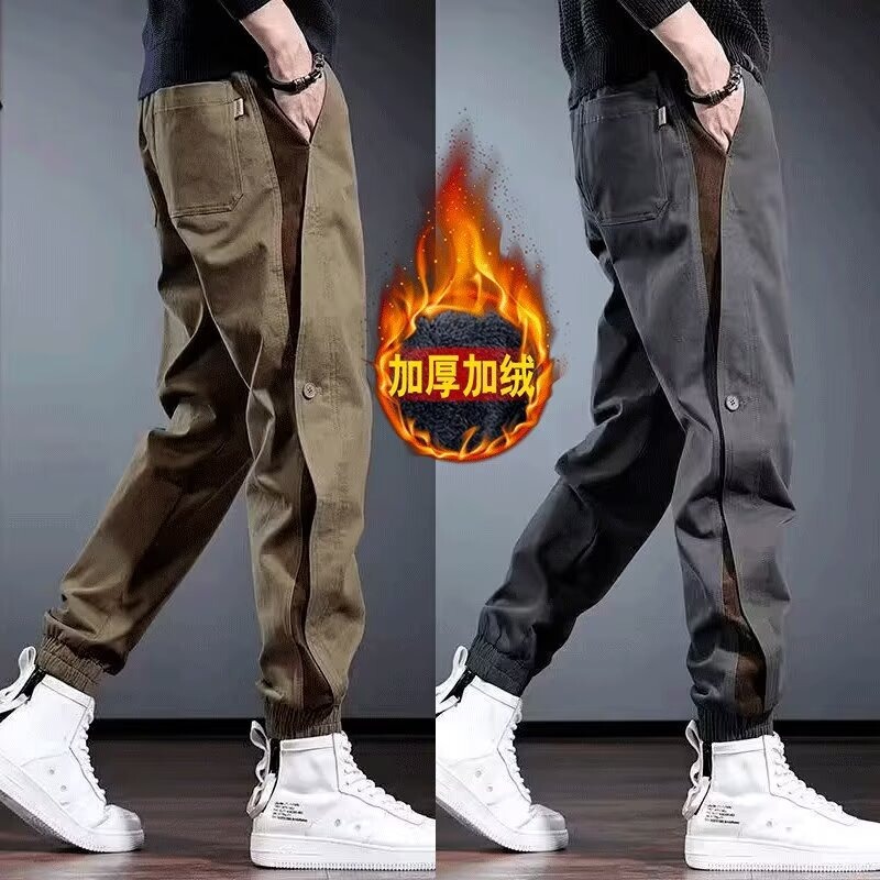 Trendy Brand Cargo Pants for Men, Loose-Fitting Casual Pants, Autum Design Niche Pants, Men's Stylish and Handsome Harem Pants