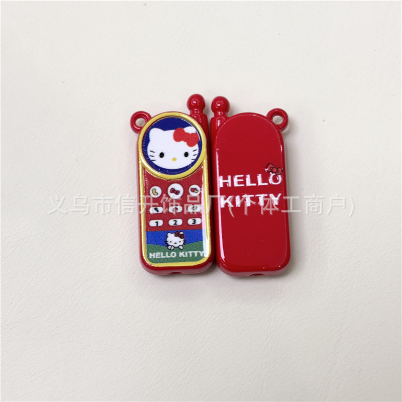 竖孔亚克力烤漆kt手机串珠笔配件手机钥匙链包挂diy手工饰品材料|undefined