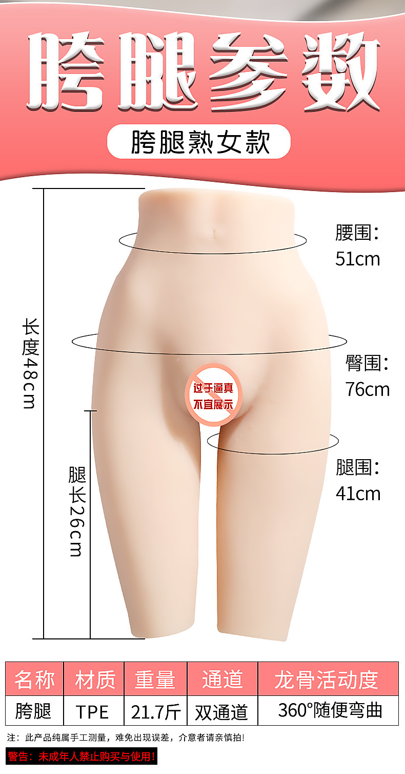 Jiuai Male Masturbation Half-Body Solid Doll TPE Dual-Channel Inverted Mold — detail image 1