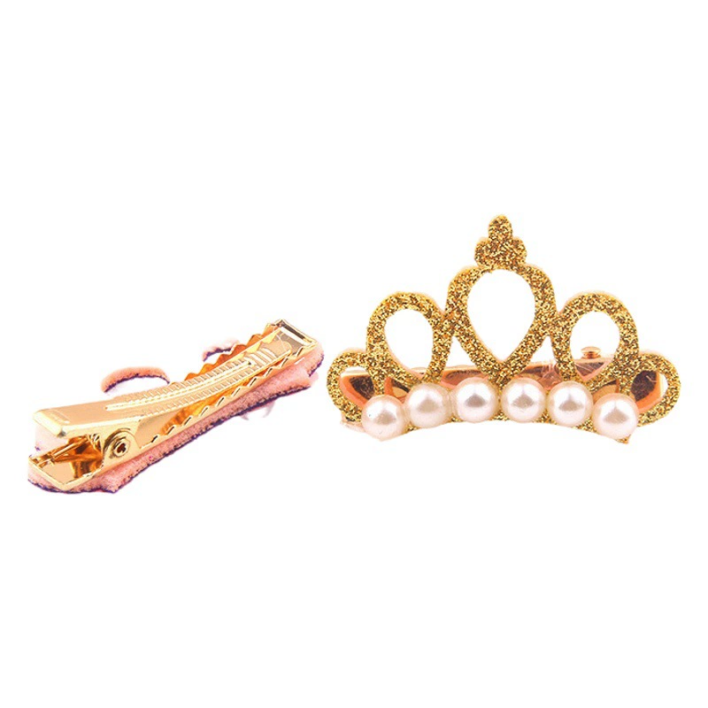 Новые товары для домашних животных зажим для лягушки Корона жемчужная голова Тедди Йоркшир голова питомца цветок шпилька товары для домашних животных