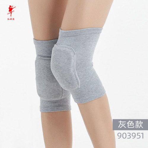 Red dance shoes for men and women thickened knee pads Sponge dance sports running knee pads autumn warm 903951
