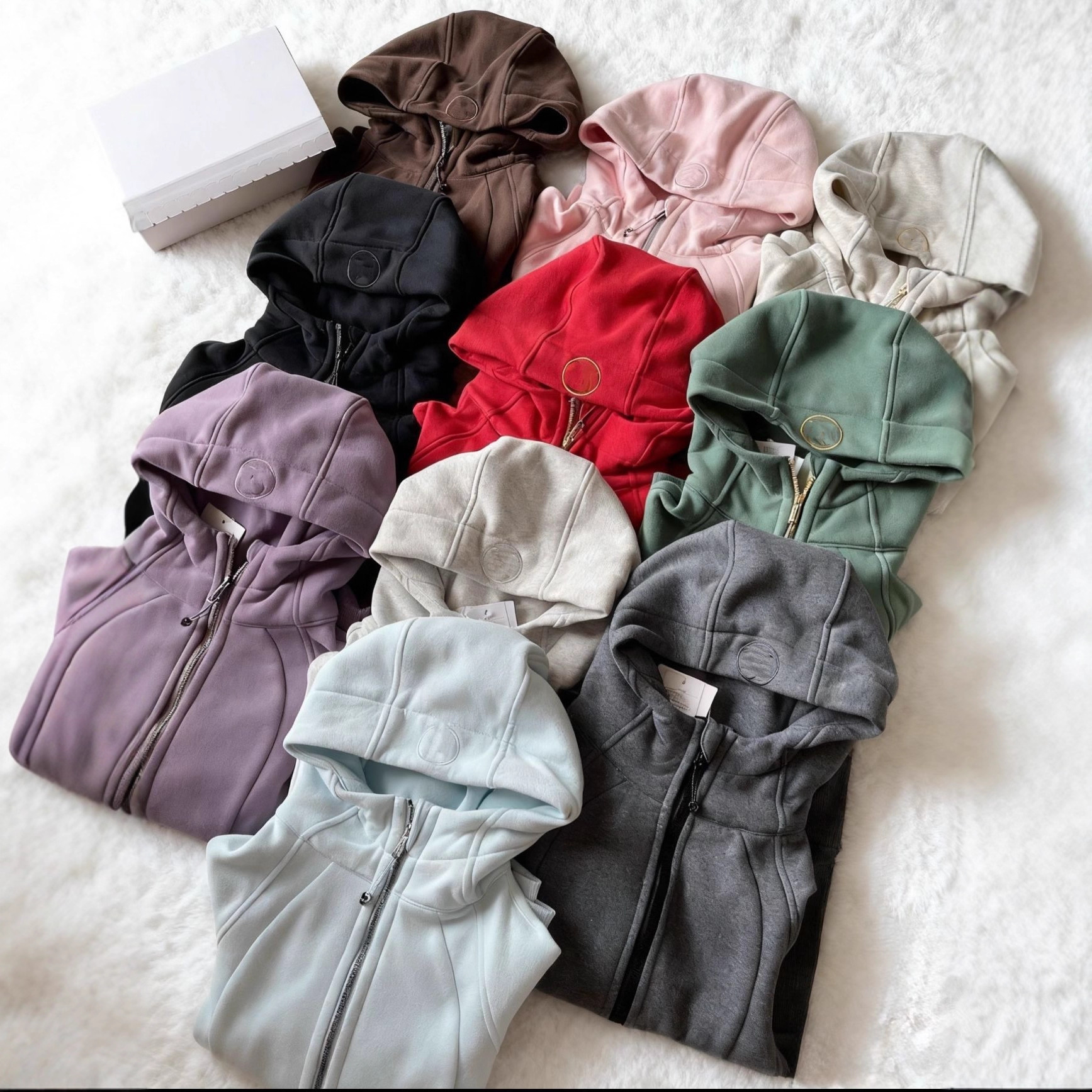 High-End Version of Lu's Same Style Sports Yoga Wear Scuba Cardigan Zipper Hooded Slim-Fit Women's Sweatshirt Top Jacket