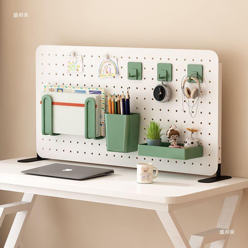 사무실 파티션 데스크탑 컴퓨터 데스크 수직 천공 배플 디스플레이 랙을위한 홀프리 보드 스토리지 랙