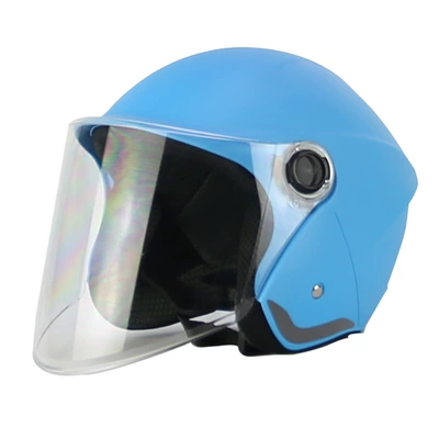 Bicycles, Motorcycles, and Delivery Riders; | Motosiklet kaskı (dəbilqə) - blue-l