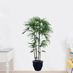 New Green Leaf Green Plant Pottery Painting Wall Sticker for Living Room Bedroom Corridor Entrance Children's Room Decorative Art KSA-7G