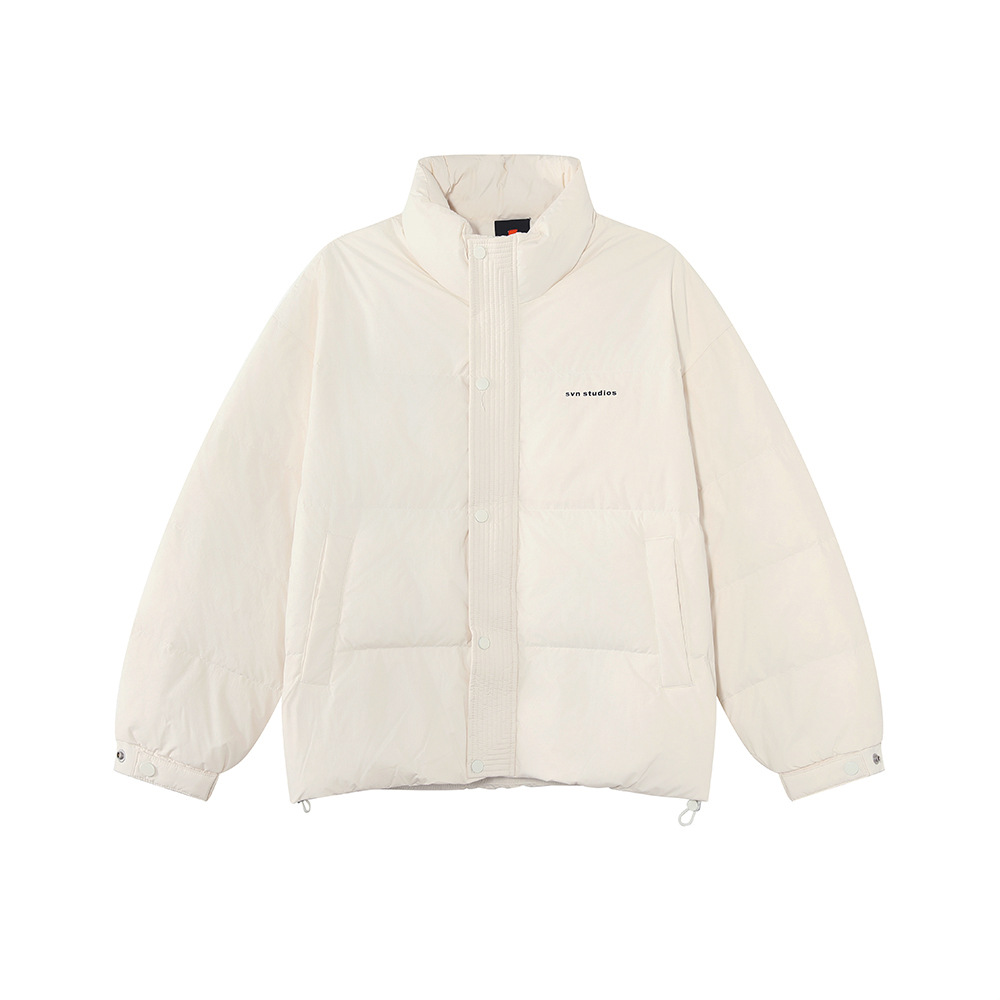 MTLCLOTHES Hombres| 90% blanco de goma collar corto de color sólido grueso chaqueta cálida chaqueta de plumón casual moda