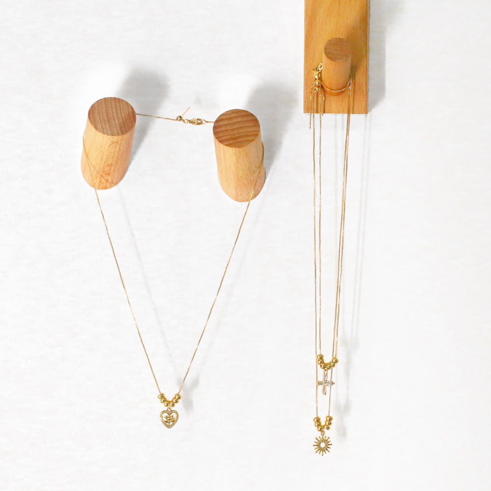 Fashion Zircon Inlaid Cross Heart Sun Clavicle Chain Necklace Wholesale