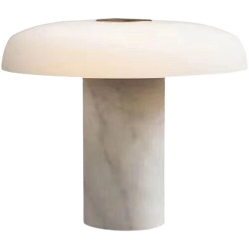 Postmodern minimalist marble nightstand lamp, Nordic designer style model room bedroom hotel black and white nightstand lamp