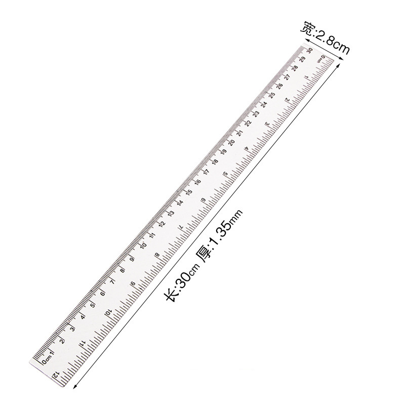 Regla de onda recta de 15cm regla de plástico transparente de 20cm de medición de dibujo de regla de papelería para estudiantes