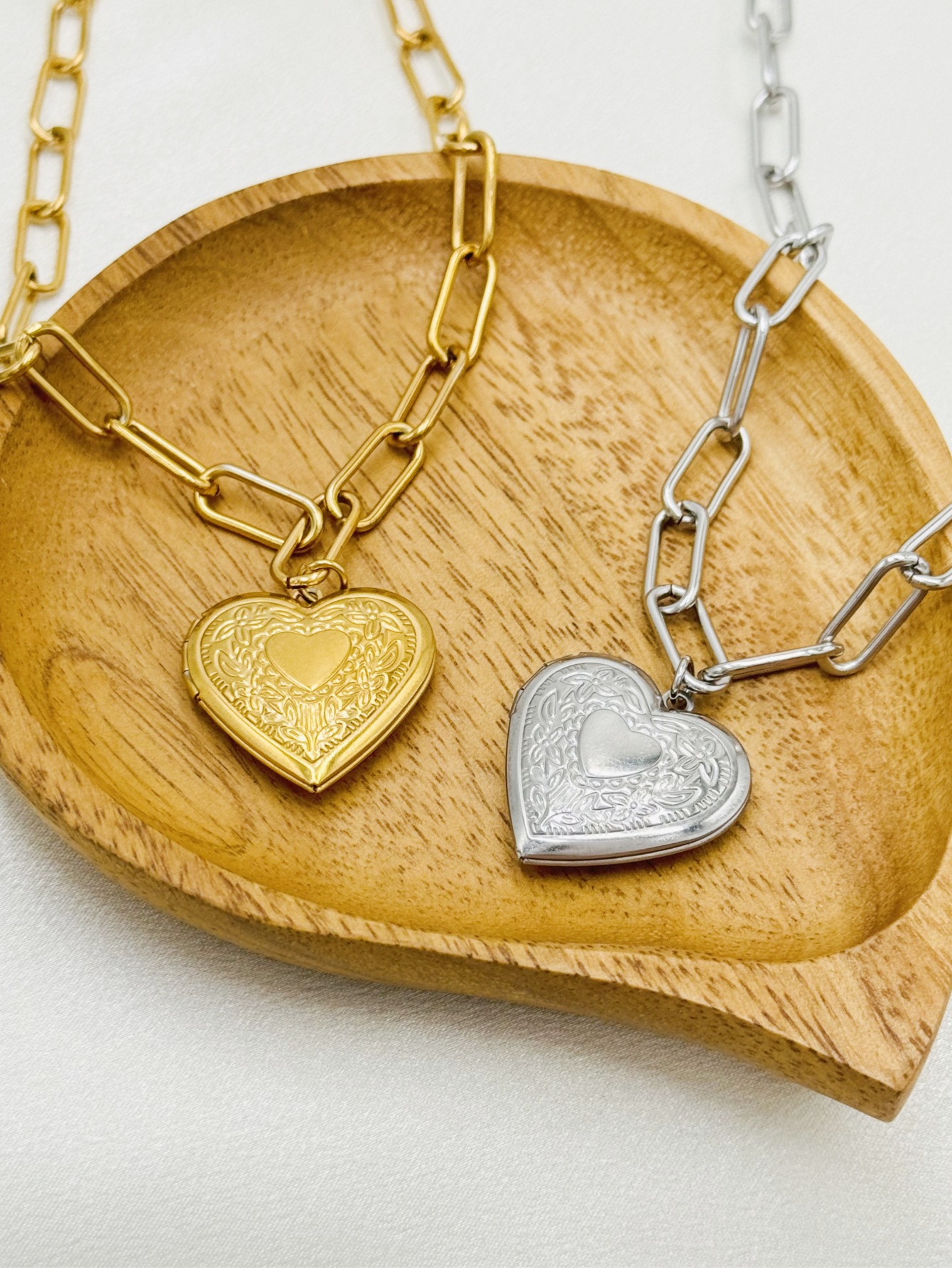 27g Weight 304 Stainless Steel Pendant Material Wholesale Jewelry Elegant Simple Style Streetwear Heart Shape 304 Stainless Steel Plating Stainless Steel Necklaces