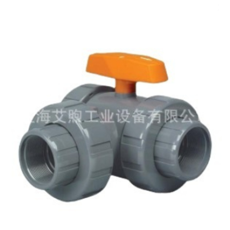 CPVC双由令三通球阀 化工双由令三通球阀 工业塑胶双由令三通球阀