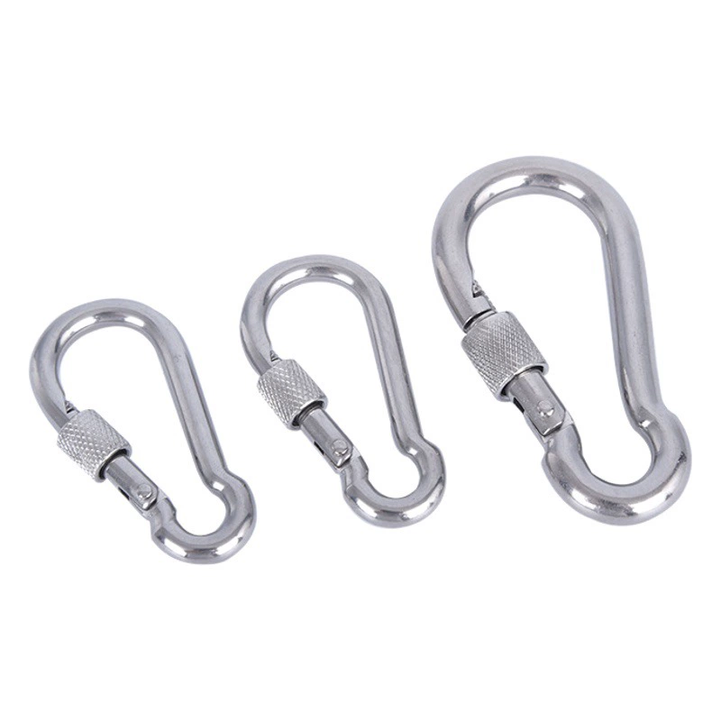 Пряжка весны нержавеющей стали поднимаясь крюк безопасности простая Пряжка весны Тип взлетно-посадочной полосы Альпинизм Пряжка тыквы крюк замок Пряжка безопасности