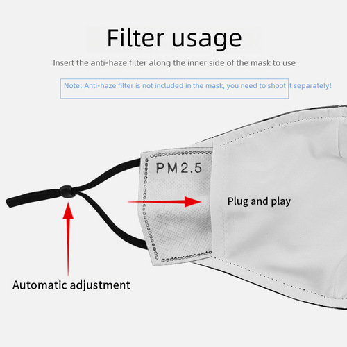 Autumn and Winter New Animal Puppy Funny Mouth Anti-Pollution and Dust Protective Adult Digital Print