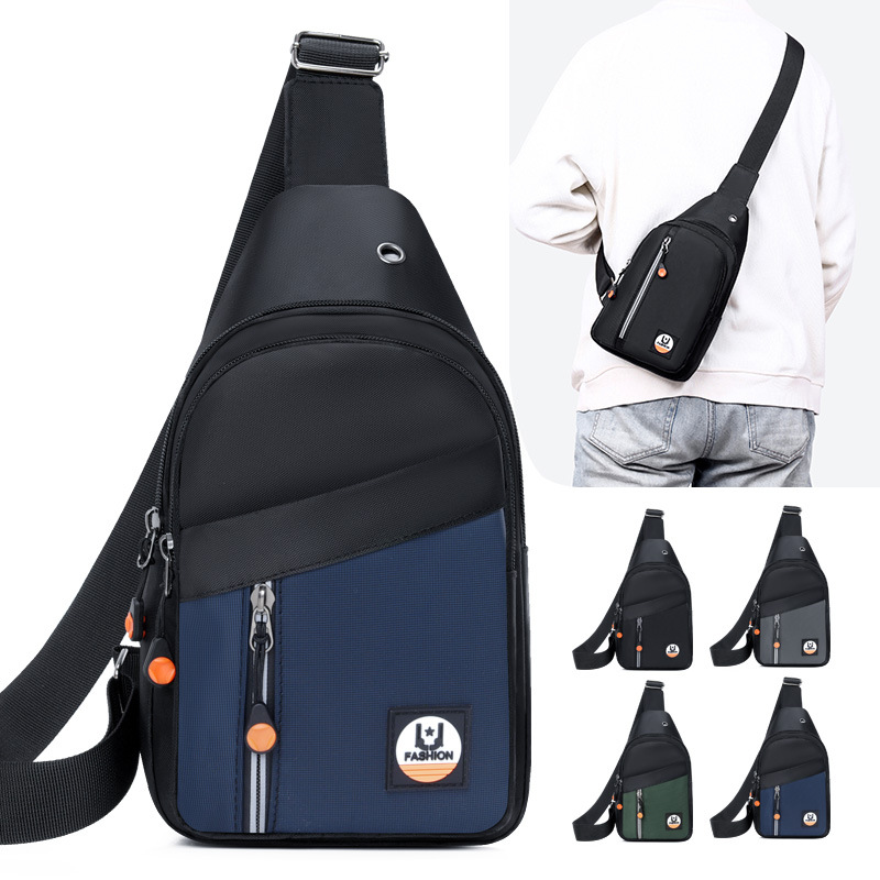 2025 nuevo estilo de moda para hombres bolso de hombro al aire libre ocio deportivo de viaje mochila simple bolso de pecho de moda universal