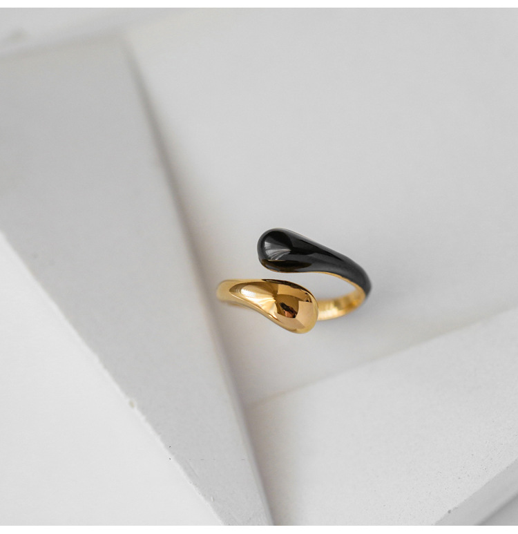 304 Stainless Steel Material Geometric, Water Droplets Pattern Wholesale Jewelry Basic Modern Style Classic Style Geometric Water Droplets 304 Stainless Steel 18K Gold Plated Rings