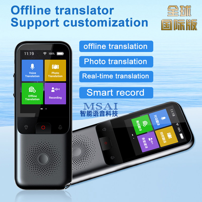 Traductor Inteligente de IA T11 para Comercio Exterior, Traducción de Fotos, Auriculares, Dispositivo de Traducción Simultánea Humana, de Fábrica