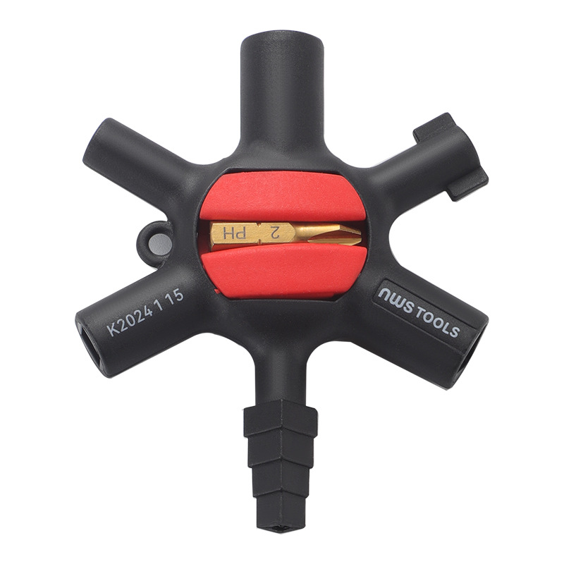 Llave de taladro eléctrico portátil ligero universal 9 en 1 con cabeza de lote interruptor de bloqueo del gabinete de distribución llave