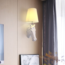千里马氛围壁灯现代简约led灯饰楼梯过道客厅灯法式卧室床头灯具