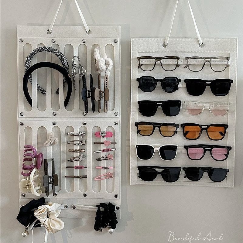 Joyas de almacenamiento bolsa colgante de pared cabello anillo de cabello joyas de cabello gafas de almacenamiento acabado colgante de pared tocado de almacenamiento artefacto mágico