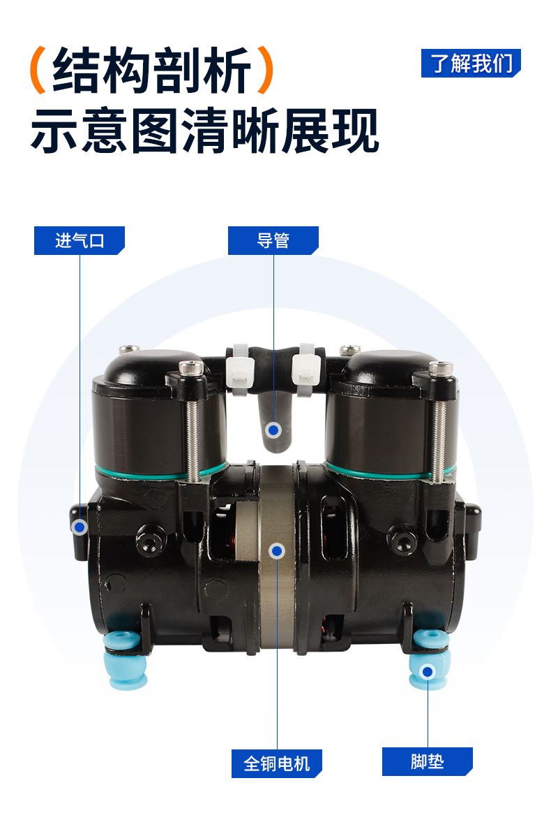 Dan Hao Electromechanical Ol50D Dc Air Compressor Vehicle-Mounted Portable Can Be Used for Oxygen Concentrator 12V/24V Large Flow Pump