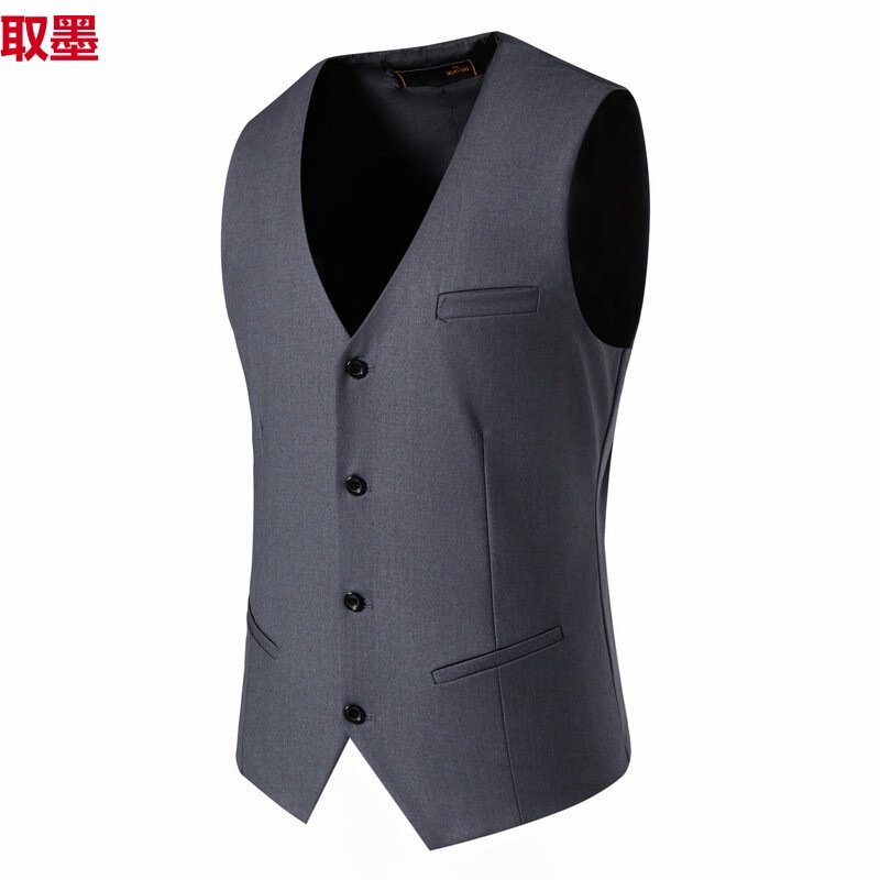 Black waistcoat men's business slim fashion plus size suit shoulder solid color green base coat work clothes fashion Black waistcoat men's business slim fashion plus size suit shoulder solid color green base coat work clothes fashion