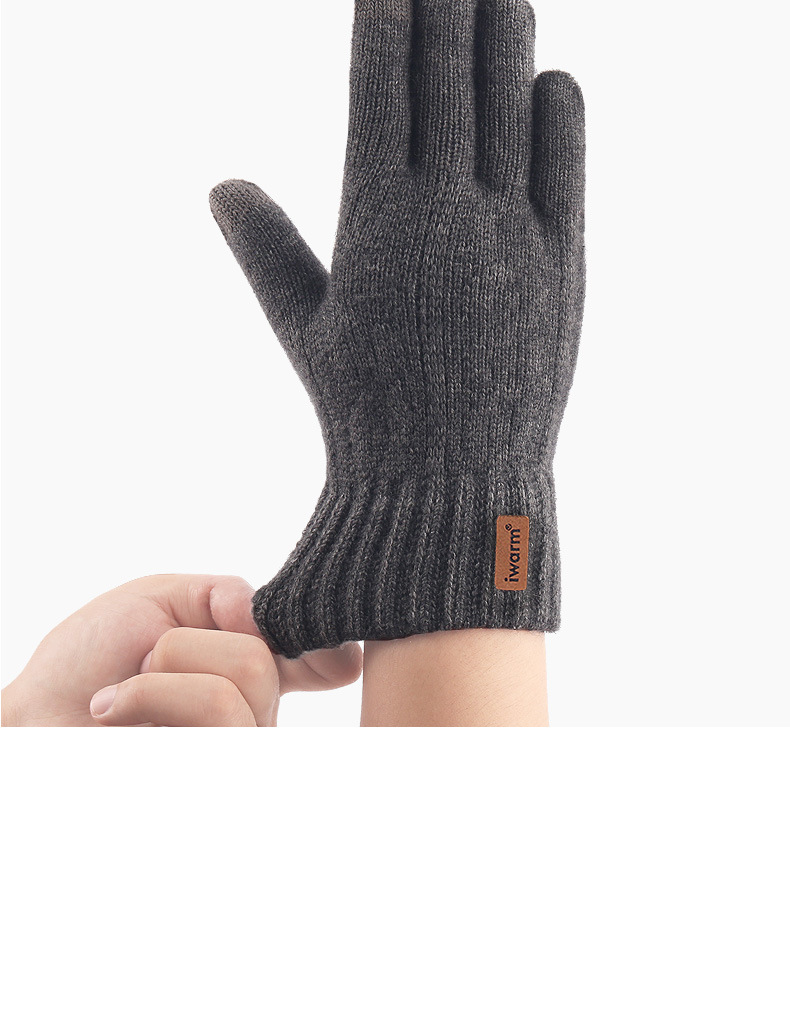 Gants chauds en tricot d'alpaga Gants tactiles froids pour hommes et femmes_voghion.com